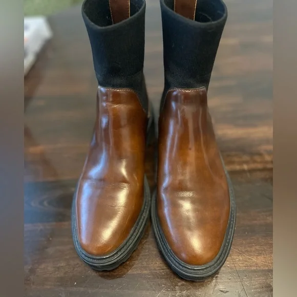 Loeffler Randall knit- panel ankle Chelsea boot - Picture 3 of 7